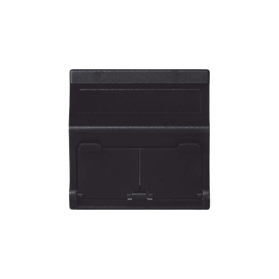 (KB80MD64/14) Placa Voz y Datos Inclinada con Guardapolvo y Adaptador Doble para RJ45 Keystone - Color Grafito | SM-2-KEYA-G