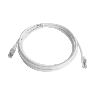 Patch Cord Z-MAX Cat6A S/FTP, CM/LS0H, 3.05 Metros (10 Pies), Color Blanco, Versión Bulk (Sin Empaque Individual) | ZM6A-S10-02B