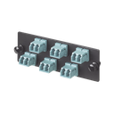 Placa Acopladora de Fibra Optica FAP, Con 6 Conectores LC Duplex (12 Fibras), Para Fibra Multimodo OM3/OM4, Color Aqua | FAP6WAQDLCZ