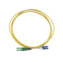 Jumper de Fibra Óptica Monomodo 9/125 LC/UPC-LC/APC, OFNR (Riser), 2.0 mm, Dúplex, Amarillo, 3 Metros (9.84 Pies) | LP-FO-LCU-LCA-03