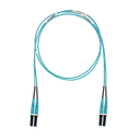 Jumper de Fibra Optica Multimodo 50/125 OM3, LC-LC Duplex, LSZH (Cero Halógenos), Color Aqua, 1 Metro (3.28 Pies) | FX2ELLNLNSNM001