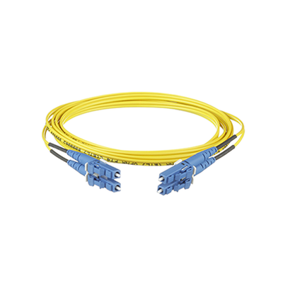Jumper de Fibra Optica Monomodo 9/125 OS2, LC-LC Duplex, OFNR (Riser), Color Amarillo, 5 Metros (16.40 Pies) | F92ERLNLNSNM005