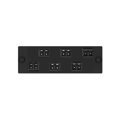Placa Acopladora de Fibra Optica FAP, Con 6 Conectores LC Duplex (12 Fibras), Para Fibra Multimodo OM3/OM4, Color Negro | FAP6WABLDLCZ