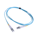 Jumper de Fibra Óptica Multimodo 50/125 OM3 XGLO, LC-LC Duplex, OFNR, Color Aqua, 1 Metro (3.28 Pies) | FJ2-LCLC5L-01AQ