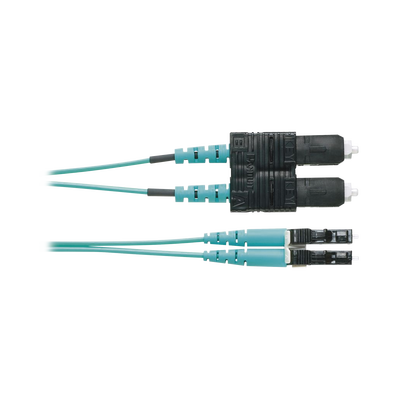 Jumper de Fibra Optica Multimodo 50/125 OM4, LC-SC Duplex, OFNR (Riser), Color Aqua, 2 Metros (6.56 Pies) | FZ2ERLNSNSNM002