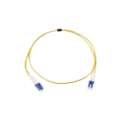 Jumper de Fibra Óptica Monomodo (OS2), XGLO, Riser, LC/UPC-LC/UPC Duplex, OFNR, Color Amarillo, 1 Metro (3.28 Pies) | FJ2-LCULCUL-01
