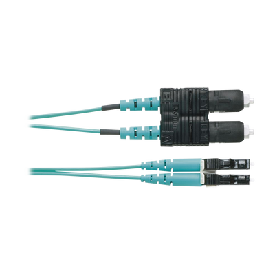 Jumper de Fibra Optica Multimodo 50/125 OM4, LC-SC Duplex, OFNR (Riser), Color Aqua, 3 Metros (9.84 Pies) | FZ2ERLNSNSNM003