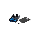 Placa Acopladora de Fibra Óptica FAP, Con 12 Pigtails y 6 Conectores SC Duplex (12 Fibras), Para Fibra Monomodo OS1/OS2, Color Azul | FCS9N-12-03P