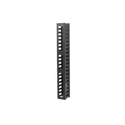 Organizador de Cable Vertical de 21 Unidades Rack Sencillo, Compatible con Racks Serie EIRL y EIQR | LPVM21U