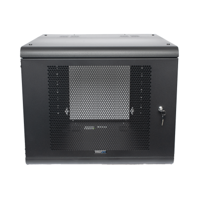 Gabinete de Pared con Puerta Perforada, 635mm de Profundidad, 9U Rack de 19 in, Acero Reforzado | SR-1909-GN2P