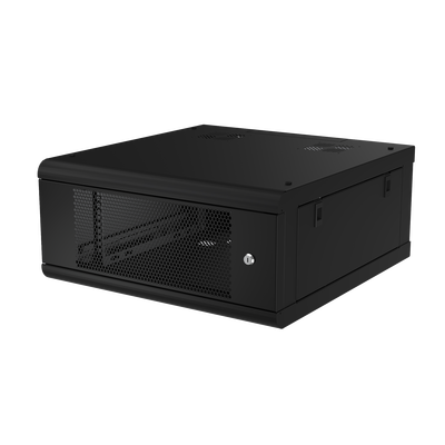Gabinete de Pared con Puerta Perforada, 635mm de Profundidad, 4U Rack de 19 in, Acero Reforzado | SR-1904-GN2P
