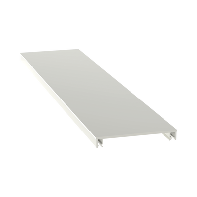 Cubierta para canaleta T-70, de PVC rígido, 70.1 x 9.1 x 2400 mm, Color Blanco Mate | T70CIW8