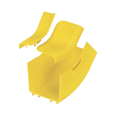 Bajada Vertical Interior de 45º con Tapa, Para uso con Canaletas 4X4 FiberRunner™, Color Amarillo | FRIV454X4LYL