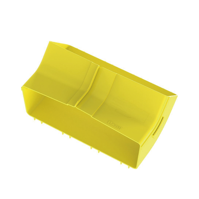 Bajada Vertical Interior de 45º con Tapa, Para uso con Canaletas 12X4 FiberRunner™, Color Amarillo | FRIV4512X4LYL