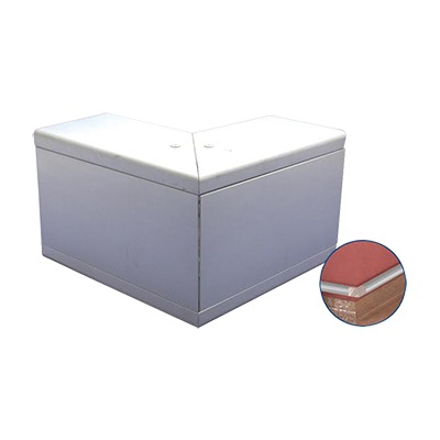 Esquinero exterior de Aluminio,  para canaleta INKA140 (8510-80001) | INKA-140-EE