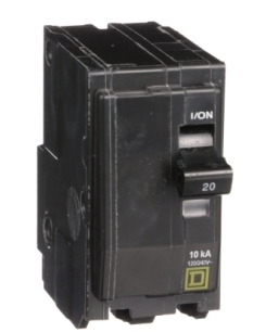 SSMELE-INTERRUPTOR TERMOMAG. de 2 polos, 20A, 10kA, 120/240V, enchufable Modelo: QO220