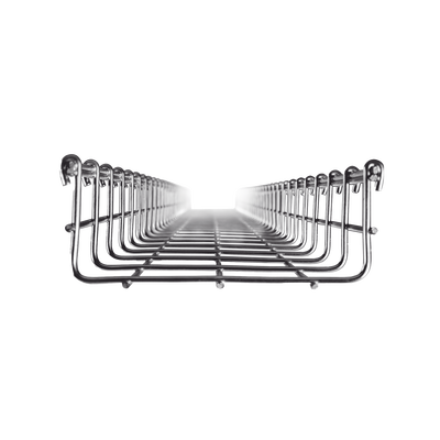 Charola Tipo Malla 66/150 mm, Acabado Electro Zinc, Hasta 158 Cables Cat6, Tramo de 3 Metros | MG-50-432EZ