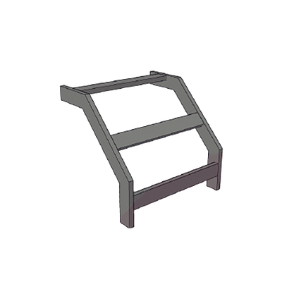 (CHCVET1X12EPK) CURVA VERTICAL EXTERIOR TUBULAR 1.5 DE PERALTE X 12 ANCHO PINTURA EPOX COLOR NEGRO, INCLUYE COPLe y tornilleria | CHCVET1X12EPK