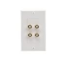 Placa de Pared | Postes de Unión Tipo Banana | Conexión para 2 Altavoces | Fácil Instalación | Conectores Chapados en Oro | EP-WP2S