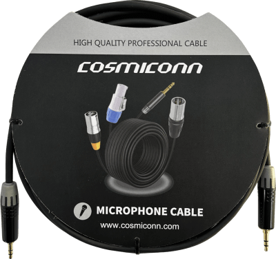 Cable 3.5mm a 3.5mm, conectores color negro MTP3C-BG, length 5m | CMC220AS-TP-TP-5-BG1