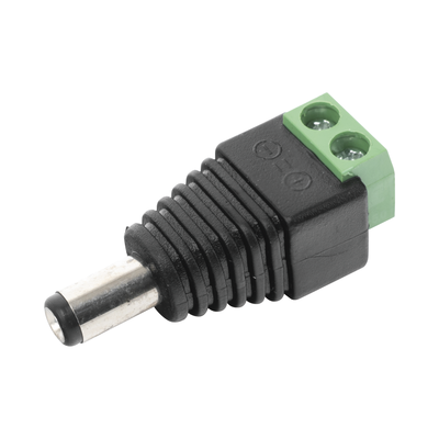 Adaptador Macho Tipo Jack de 3.5 mm (0.14 Pulgadas) Polarizado de 12 Vcc / Terminales Tipo Tornillo / Polarizado (+/-) / Ideal para Cámaras de Video Vigilancia | JR-52