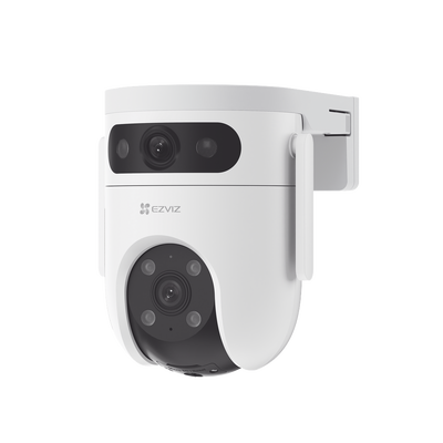 Cámara PT Doble Lente / 10 Megapixel (5MP+5MP) / IA Detección Humana y Vehiculo / Vision Nocturna a Color / Sirena y Luz Estroboscópica / Vista Simultánea de Cámara PT y Cámara Fija / Protección IP65 / Audi | CS-H9C/10MP