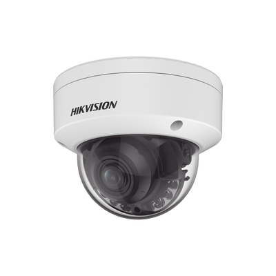[Dual Light + ColorVu] Domo IP 4 Megapixel / Lente 3.6 - 9 mm / 40 mts IR + 40 mts Luz Blanca / WDR 130 dB / Exterior IP67 / IK10 / Captura Facial / ACUSENSE / MicroSD | DS-2CD2747G2HT-LIZS