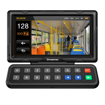 Panel de control dáctilar multifuncional con monitor de 7" para MDVR móvil Streamax | XMRCP5