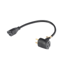Extensión Eléctrica para Uso Rudo para Uso en "T" / Conexión NEMA 5-15 / 30 cm / 1800 W | EXT30CM14AWG