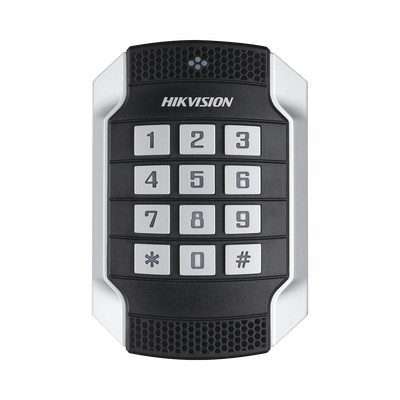 Lector de Tarjetas MIFARE y Contraseñas / Wiegand W26 - W34 y RS-485 / IP65 / IK10 / Estetico y Facil de Utilizar / Indicador LED | DS-K1104MK