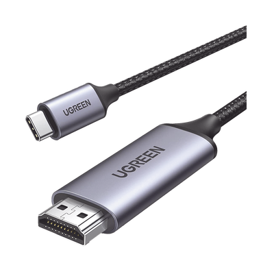 Cable USB-C 3.1 a HDMI 4K | 1.5 Metros (4.92 Pies) | Compatible con Thunderbolt 3 & 4 | Adaptador Tipo-C a HDMI | 4k@60Hz | Soporta Modo Espejo y Modo Extendido | Carcasa de Aluminio | Nylon Trenzado | Conector Niquelado | Blindaje Multicapa | 50570