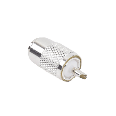 Conector UHF Macho (PL-259) para Cables RG-8/U, RG-8U-SYS, 8237, 8267, 8268, 9913, CTN-400, 7810, 8214, 7810A, RFLASH-1113, LMR-400, Plata )/ Plata/ Teflón. | RFU-501