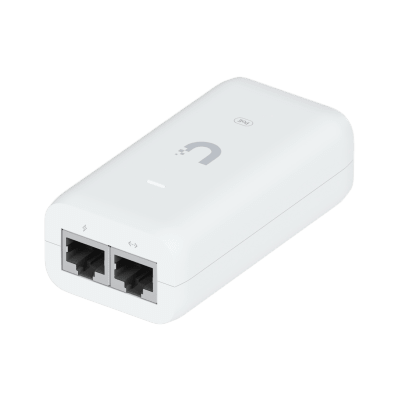 Inyector / Adaptador POE UniFi U-POE (48 VDC, 0.32 A hasta 15W) puerto Gigabit, ideal para equipos UniFi, incluye cable AC | U-POE