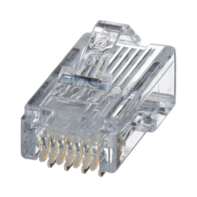 Plug RJ45 Cat5e, Para Cable UTP de Calibres 24-26 AWG, Chapado en Oro de 50 Micras, Paquete de 100 Piezas | MP588-C