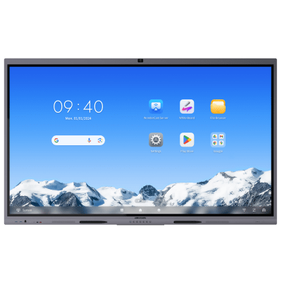 Pantalla Interactiva Touch de 86" Android 14 / Asistentes IA /Google Suite Preinstalado con Certificación EDLA / Cámara Web 8 MP / Resolución 4K / Bocinas Integradas / Entradas HDMI y VGA / Incluye 2 Lápices para Escribir | DS-D5C86RB/B2L(EDLA)