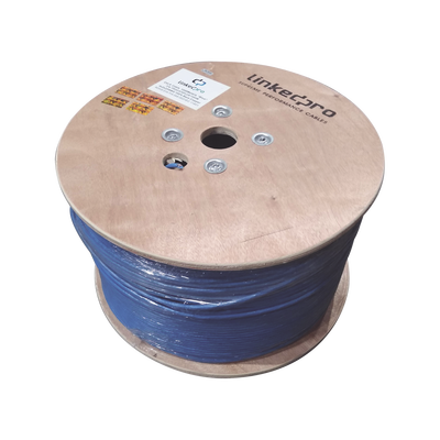 Bobina de 1000 Metros (3280.84 Pies) Cable Cat6+ Calibre 23 Alto Desempeño, ETL, UL, Color Azul, Super Flexible, de 1000 Metros (3280.84 Pies), para Aplicaciones de CCTV, Video HD, y Redes de Datos | PRO-CAT-6-PLUS/1000M