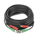 Cable Coaxial (BNC RG59) + Alimentación / SIAMES / 10 Metros (32.81 Pies) / 100% Cobre / Para Cámaras 4K / Uso Interior y Exterior | DIY-10M-HD