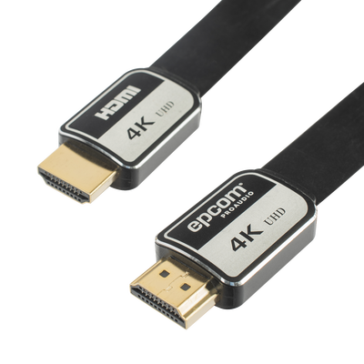 Cable HDMI de 1.8 Metros (5.91 Pies) | Alta Definición | Versión 2.0 | Alta Velocidad 18Gbps | 4K@60Hz | Conectores Chapados en Oro | Tipo Plano | EP-PH-4K-1.8M