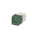 Conector Jack RJ45 Estilo TG, Mini-Com, Categoría 6, de 8 Posiciones y 8 Cables, Color Verde | CJ688TGGR