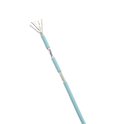 Bobina de Cable Blindado SF/UTP Categoría 6A, Uso Industrial con Resistencia al Aceite y Rayos UV, Multifilar 24/7 (Flexible), Color Azul Cerceta, Bobina de 305 Metros (1000 Pies) | ISFCH6X04ATL-UG