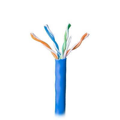 Bobina de 305 Metros (1000 Pies) Cable Par Trenzado Nivel 5 (CAT 5e) / CMR / Color Azul / 4 Pares de Conductores Sólidos de Cobre AWG 24 / Para Aplicaciones de CCTV, Redes de Datos, IP Megapixel, Control RS485 | 5078-1106/1000