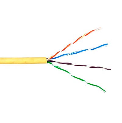 Bobina de Cable de 305 Metros (1000 Pies) UTP Cat6 Riser / Color Amarillo / UL, CMR, Probado a 350 Mhz / Para Aplicaciones de CCTV, Redes de Datos, IP Megapixel, Control RS485 | 6360-1102/1000