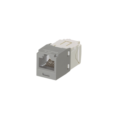Conector Jack RJ45 Estilo TG, Mini-Com, Categoría 6, de 8 Posiciones y 8 Cables, Color Gris | CJ688TGIG