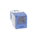 Conector Jack RJ45 Estilo TG con Ventana, Mini-Com, Categoría 6A, de 8 Posiciones y 8 Cables, Color Azul | CJH6X88TGBU