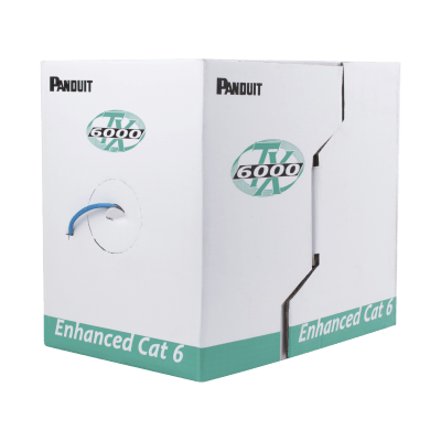 Bobina de Cable UTP 305 Metros (1000 Pies) de Cobre, TX6000™ PanNet, Reelex, Azul, Categoría 6 Mejorado (23 AWG), LSZH (Bajo Humo, Cero Halógenos), de 4 Pares | PUL6004BU-ME