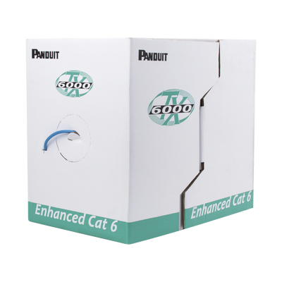 Bobina de Cable UTP 305 Metros (1000 Pies) de Cobre, TX6000? PanNet, Reelex, Azul, Categoría 6 Mejorado (23 AWG), PVC (CM), de 4 Pares | PUC6004BU-FE