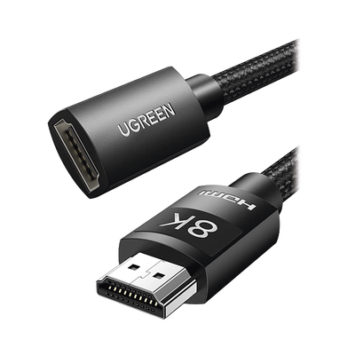 Cable de Extensión HDMI 8K | 1 Metro (3.28 Pies) | Macho a Hembra | HDMI 2.1 | 8K@60Hz | Núcleo de Cobre Puro 28AWG | Soporta la Conexión de Hasta 3 Metros (9.84 Pies) de Largo en HDMI 2.1 | 40447