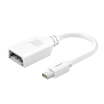 Cable Mini DP Macho a DP Hembra | Thunderbolt 2 | Version DP 1.2 | Soporta 4K*2K | Cable de 15 cm (5.91 Pulgadas) | Color Blanco. | 10445