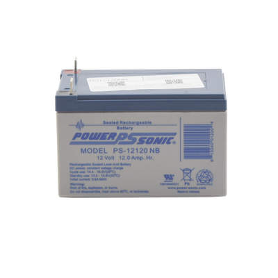 Batería 12V Recargable, 12AH, Para Respaldo, Tecnologías AGM/VRLA, 5 Años Vida Útil, Terminales tipo NB, Reconocida UL , Sin Mantenimiento, Sin Derrames | PS-12120-NB
