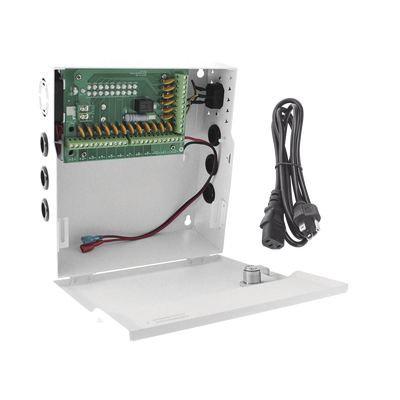 Fuente de Poder Profesional de 12 Vcc @ 20 A / Soporta 18 Cámaras / Capacidad de Batería de Respaldo (No Incluida) / Voltaje de Entrada de 96-264 Vca | PLK12DC20ABK